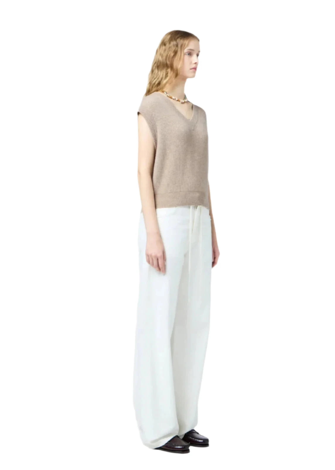 Guest In Residence // Rib Vest / Taupe Womens Guest In Residence