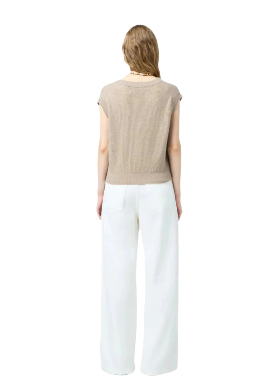 Guest In Residence // Rib Vest / Taupe Womens Guest In Residence