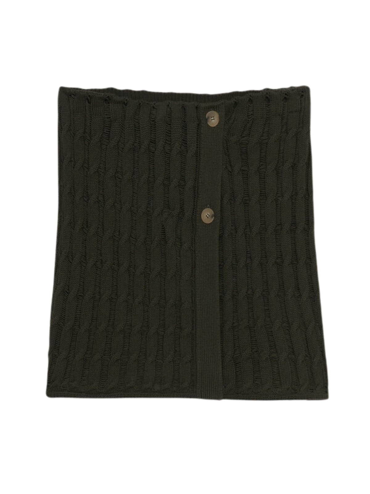 Ajour Knitted Wrap Skirt / Military Green Womens HALFBOY 