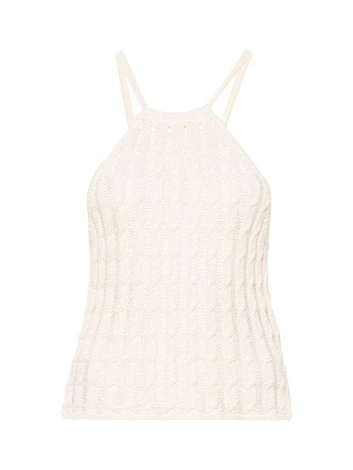 Ajour Tank Top Americana / Cream Womens HALFBOY 