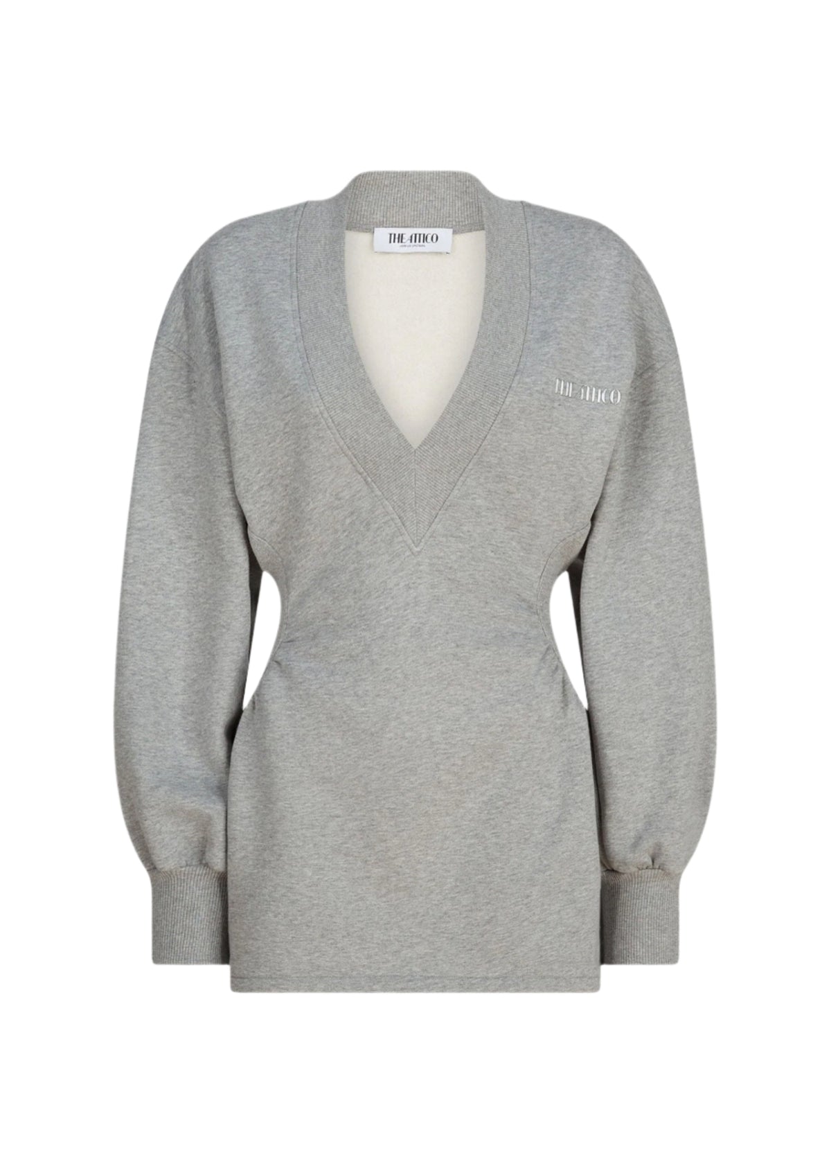 American Fleece Mini Dress / Light Grey Melange Womens The Attico 