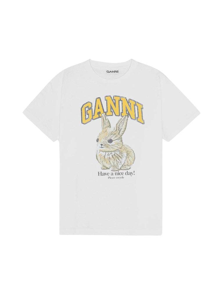 [GANNI]★Basic Jersey Baby Bunny Relaxed T Shirt Ganni - Basic Jersey Baby Bun Relaxed T-shirt | HBX
