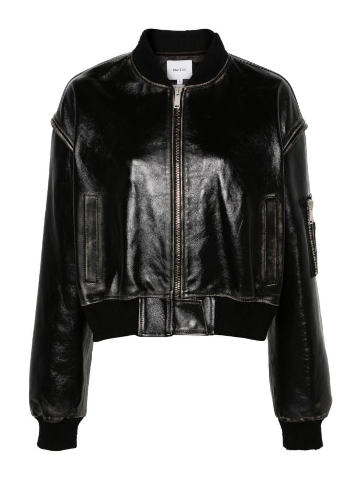 Bomber Crop / Black Womens HALFBOY 