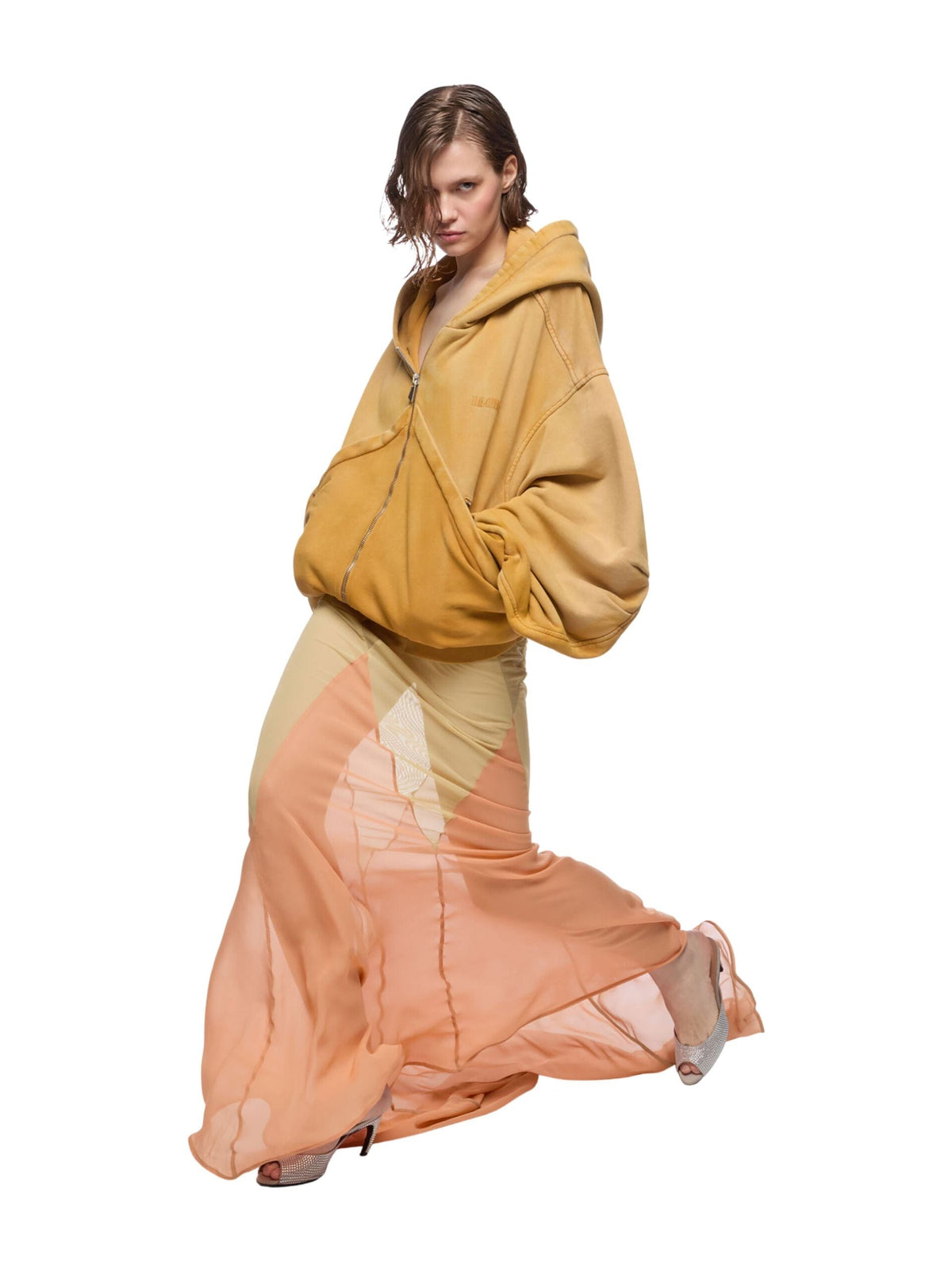 Bomber Sprayed Jersey / Ocher Womens The Attico 