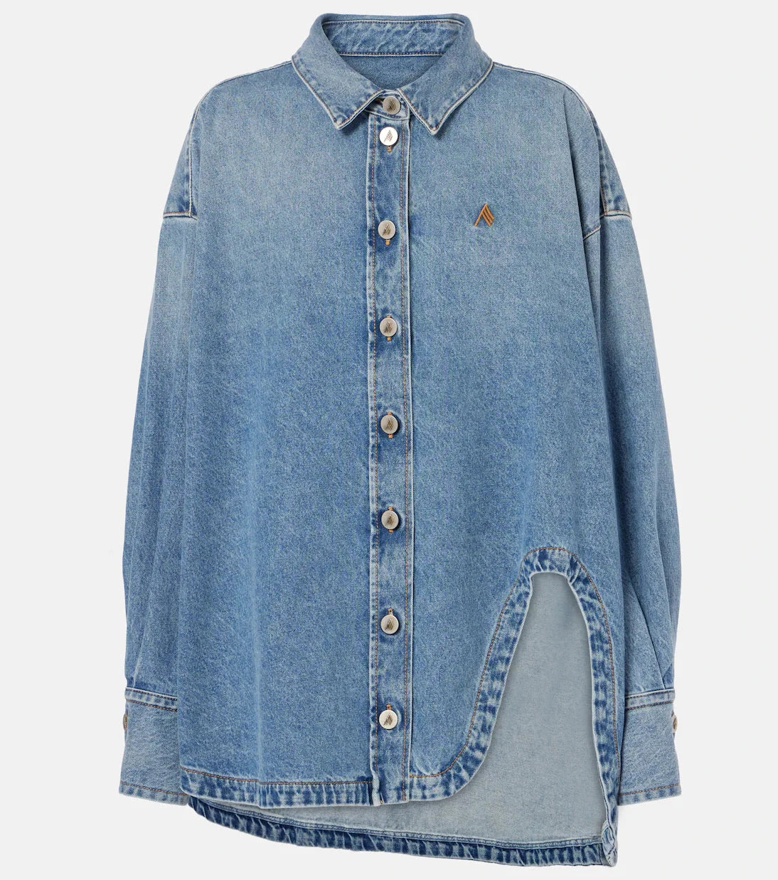 Bomber Washed Denim / Blue Womens The Attico 