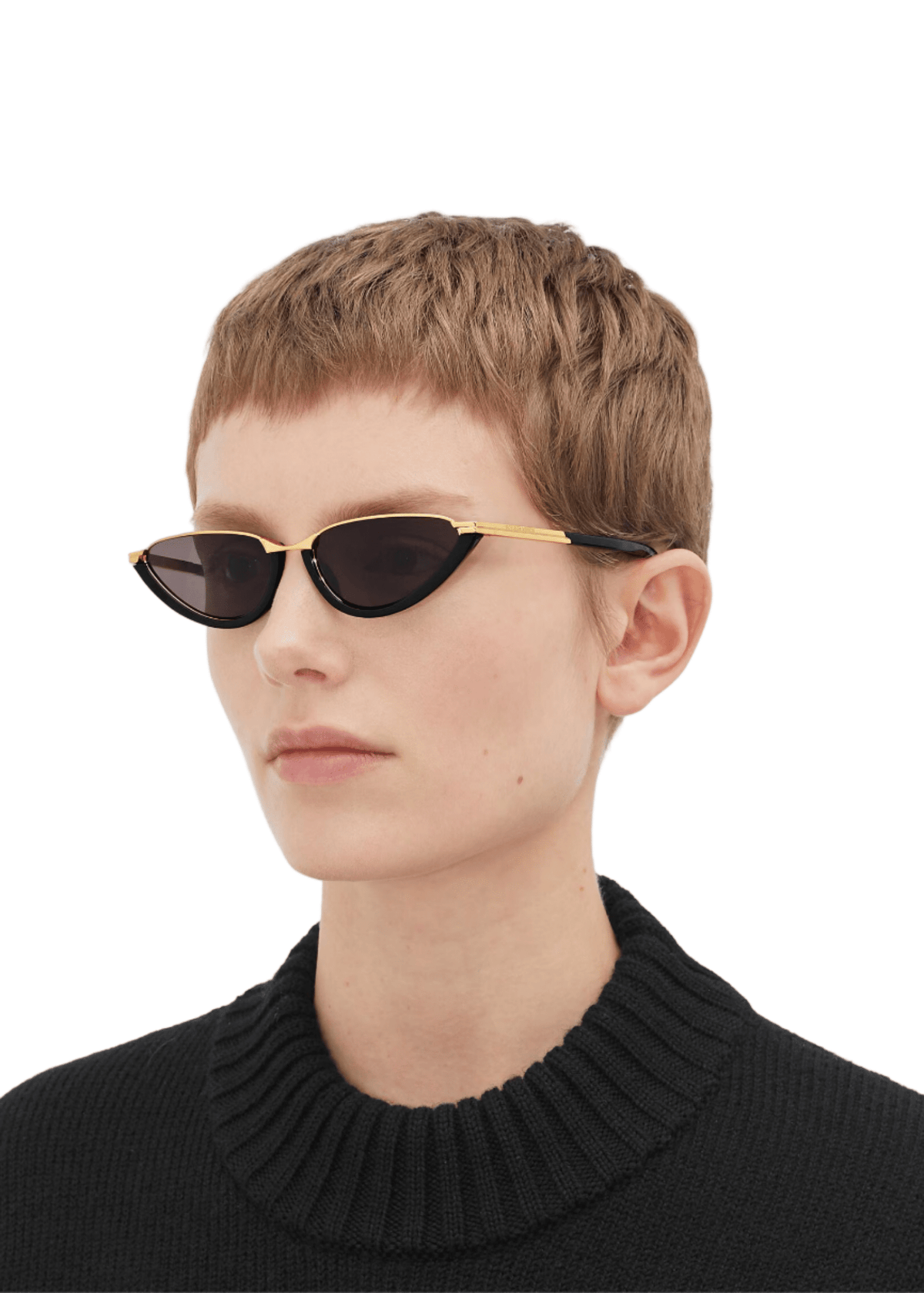 Bottega Veneta // Classic Cat Eye Sunglasses / Black Womens Bottega Veneta 