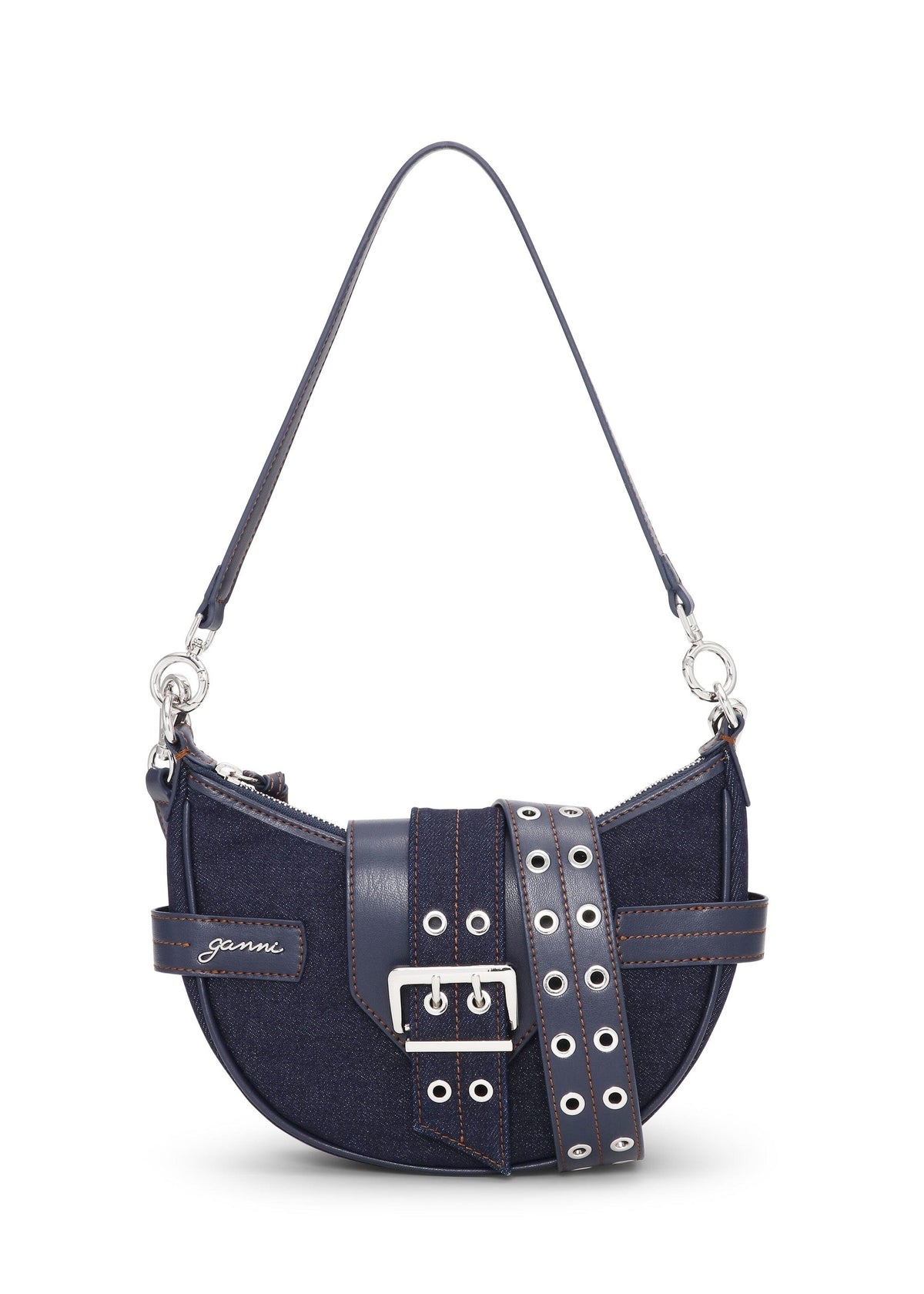 Bucky Bag Small Crossbody Denim / Dark Navy Womens GANNI 