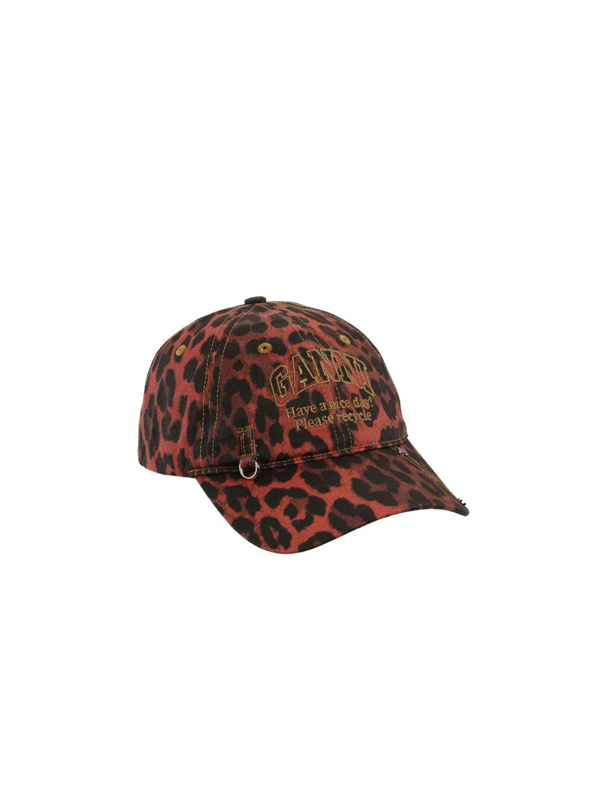 Cap Hat / Red Leo Womens GANNI 