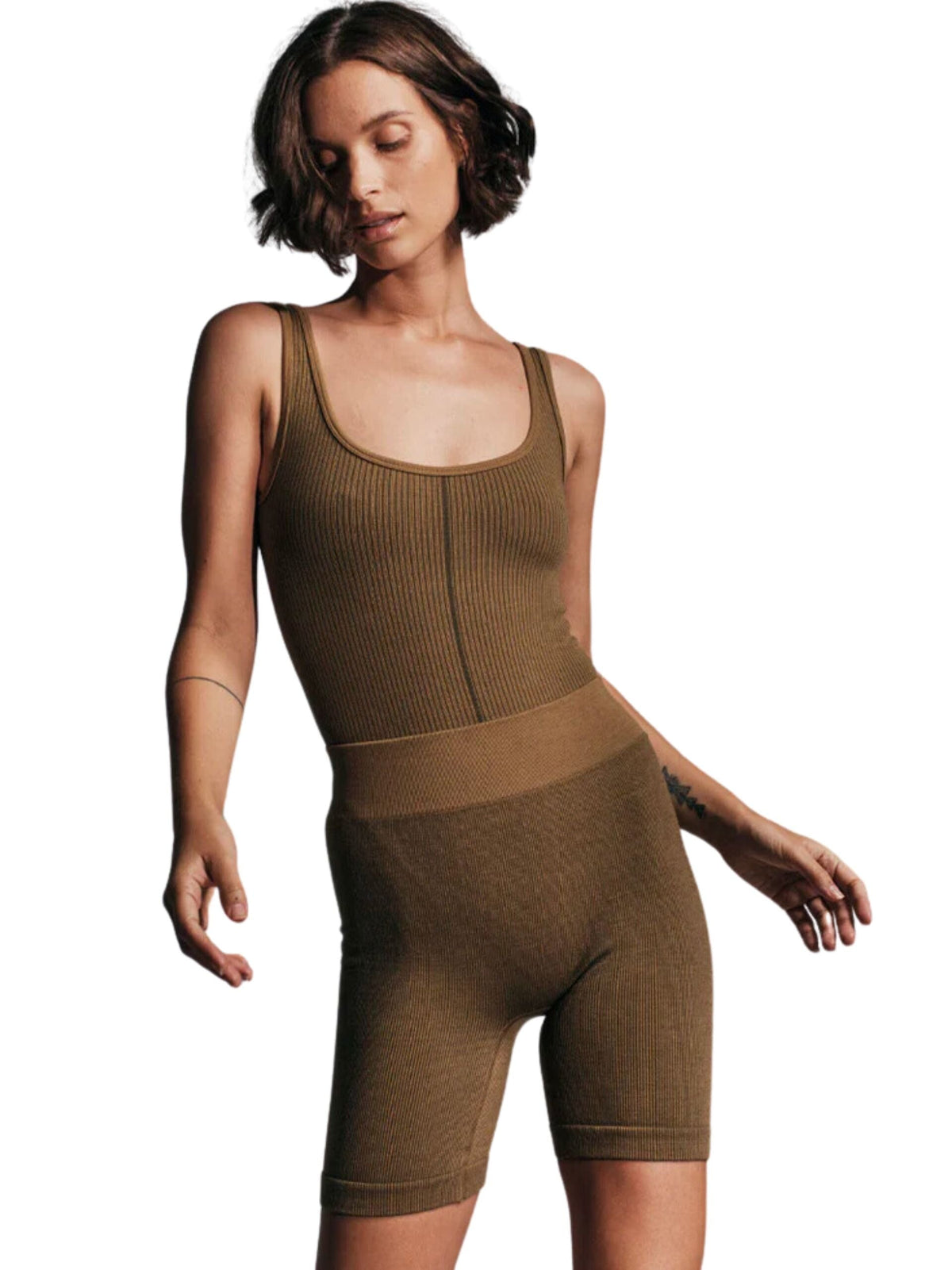 Classic Wool Bodysuit / Fennel Womens Nagnata 