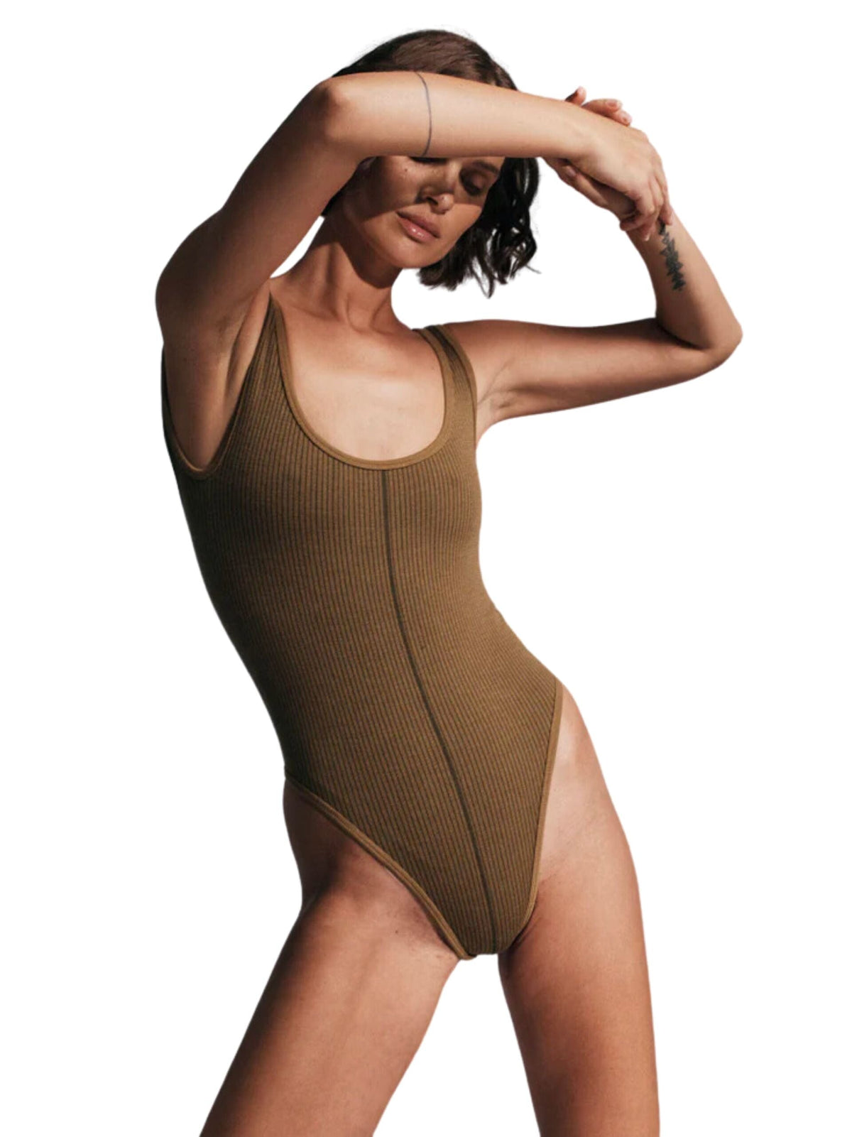 Classic Wool Bodysuit / Fennel Womens Nagnata 