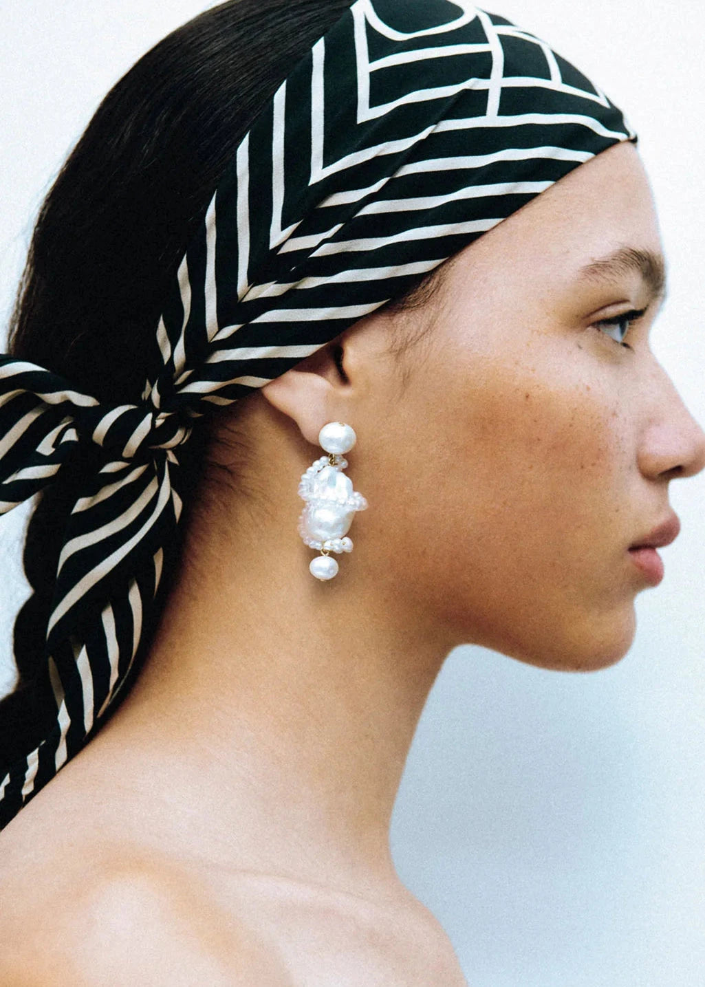 Completedworks // Carvings Silver Earring / 18ct Gold Plated Womens Completedworks 
