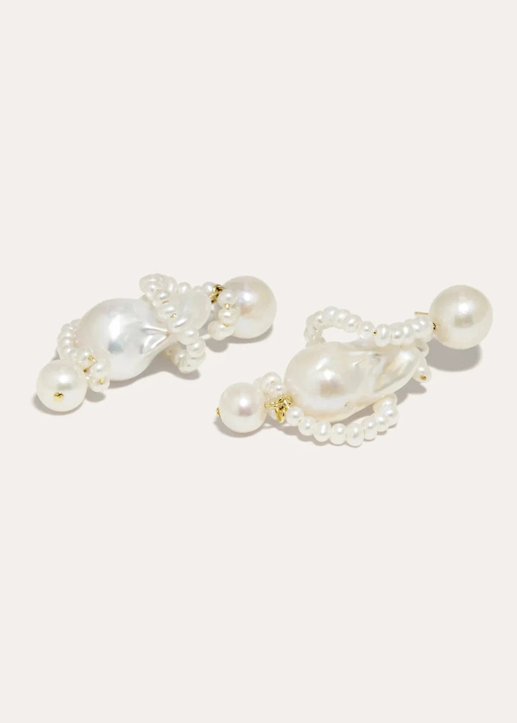 Completedworks // Carvings Silver Earring / 18ct Gold Plated Womens Completedworks 