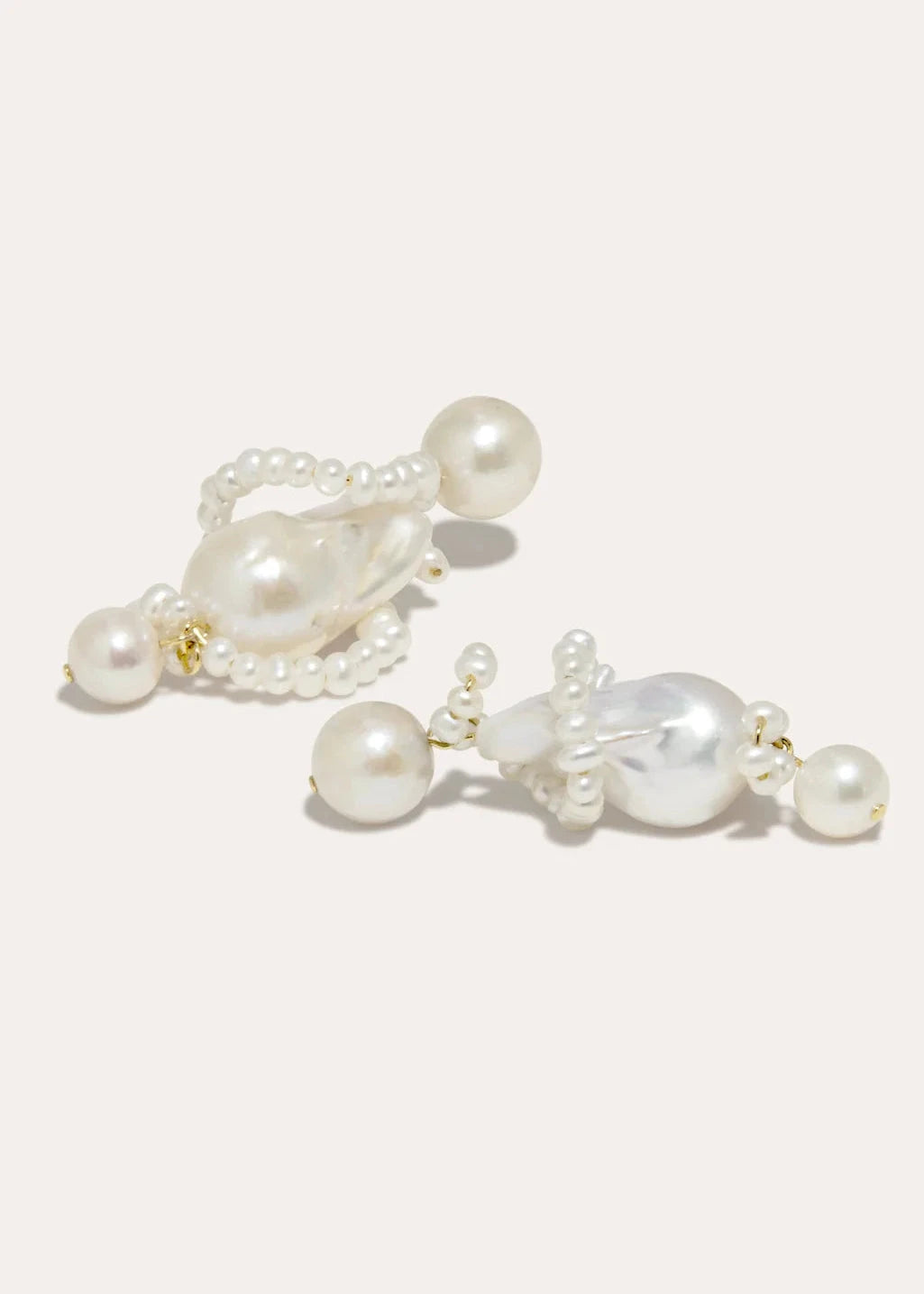 Completedworks // Carvings Silver Earring / 18ct Gold Plated Womens Completedworks 