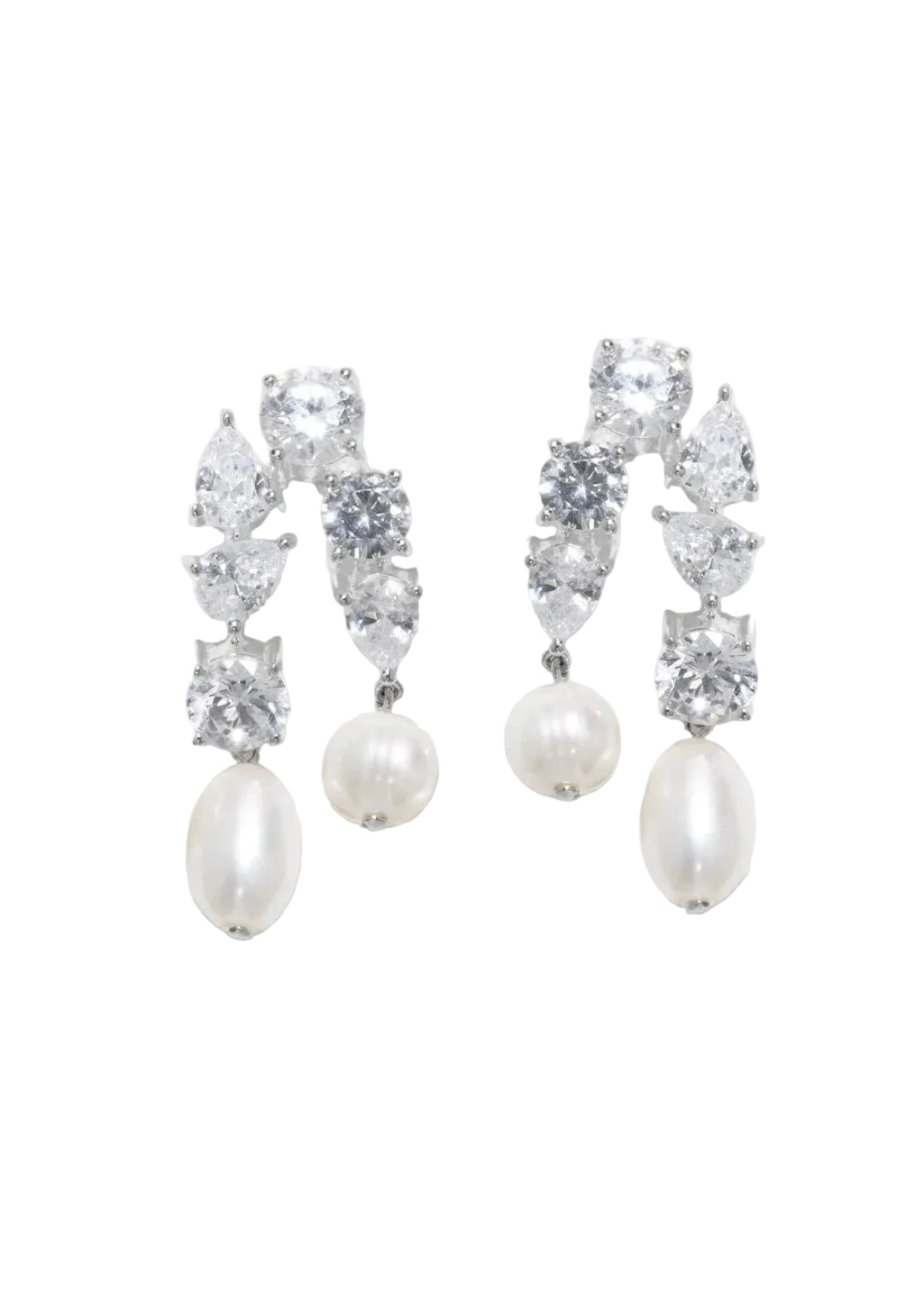 Completedworks // Cascading Earring Brass With Silver Post / Silver Plated Womens Completedworks 