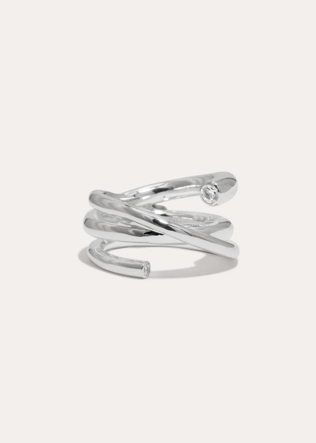 Completedworks // Coil Brass Ring / Silver Plated Womens Completedworks 