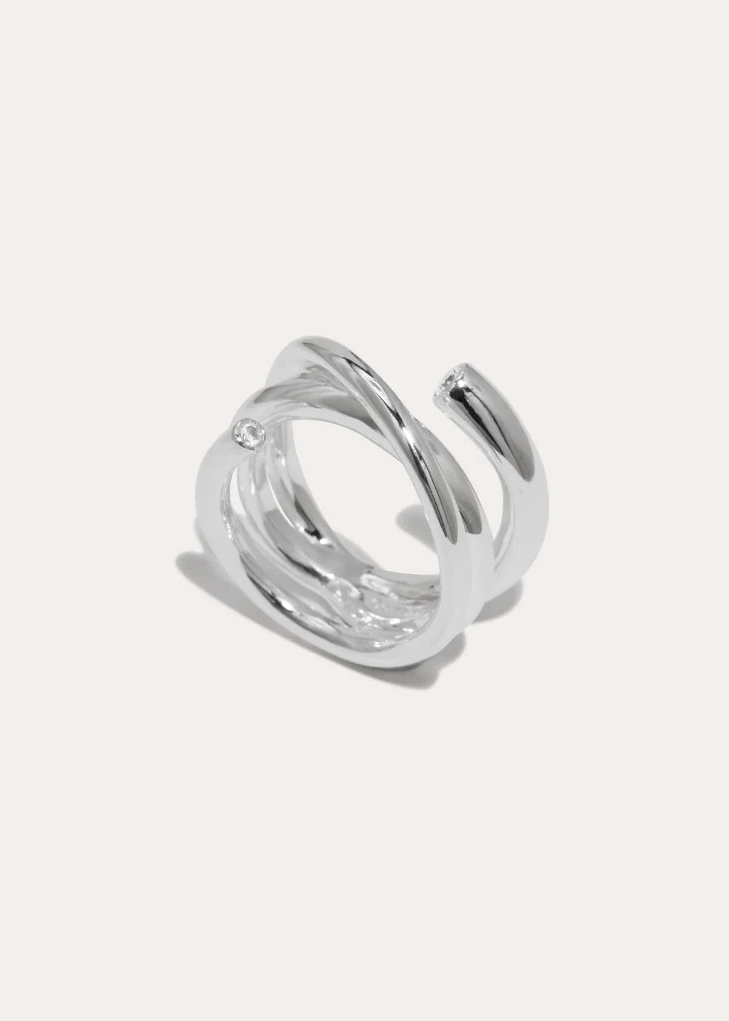 Completedworks // Coil Brass Ring / Silver Plated Womens Completedworks 