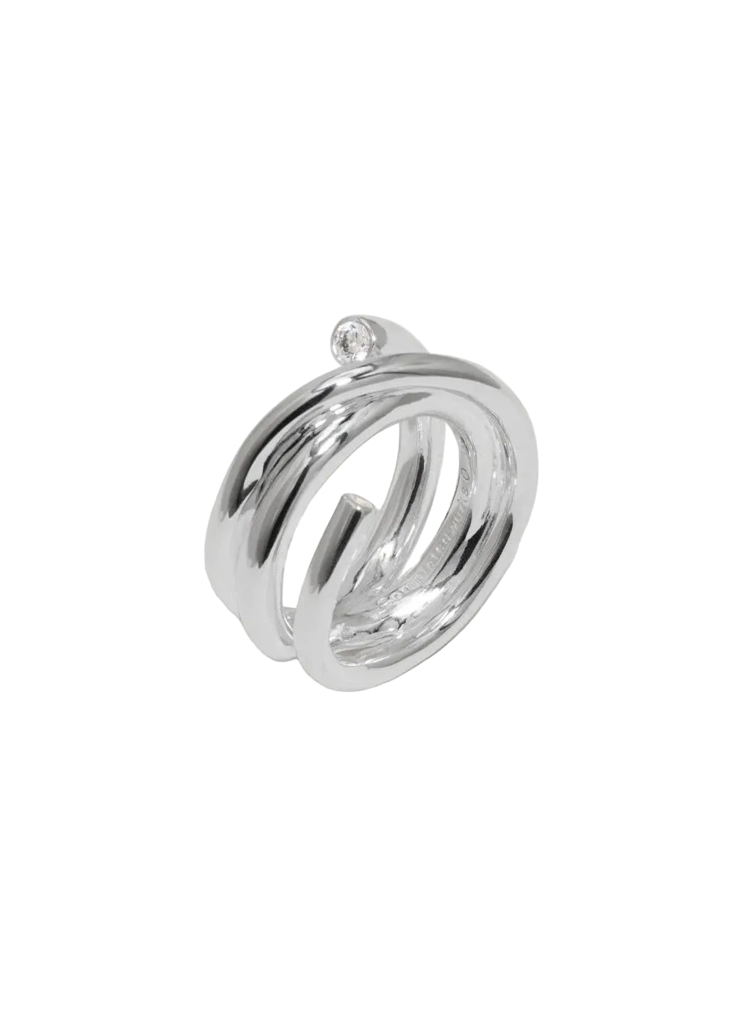 Completedworks // Coil Brass Ring / Silver Plated Womens Completedworks 