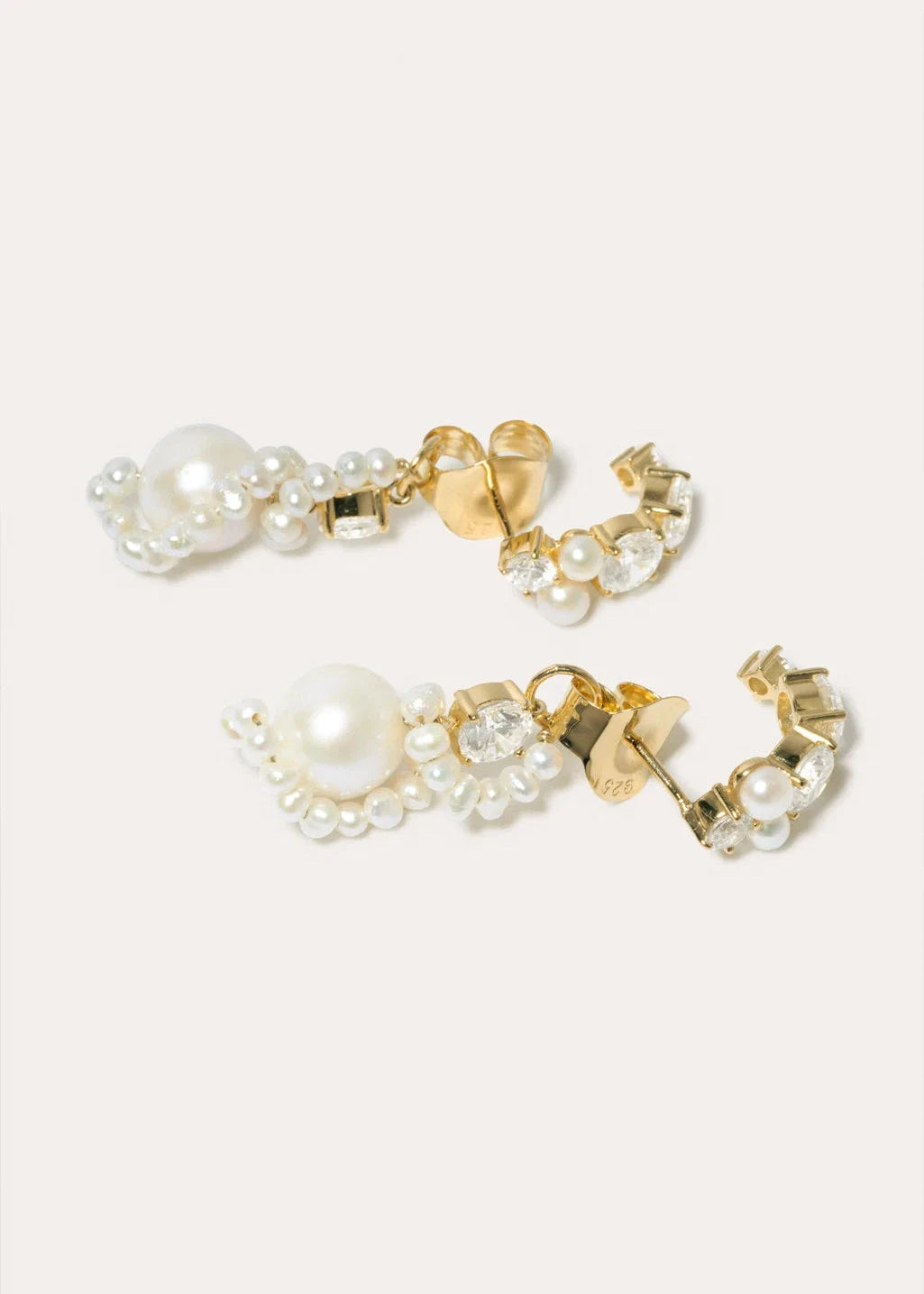 Completedworks // Outcrop Silver Earring / 18ct Gold Plated Womens Completedworks 