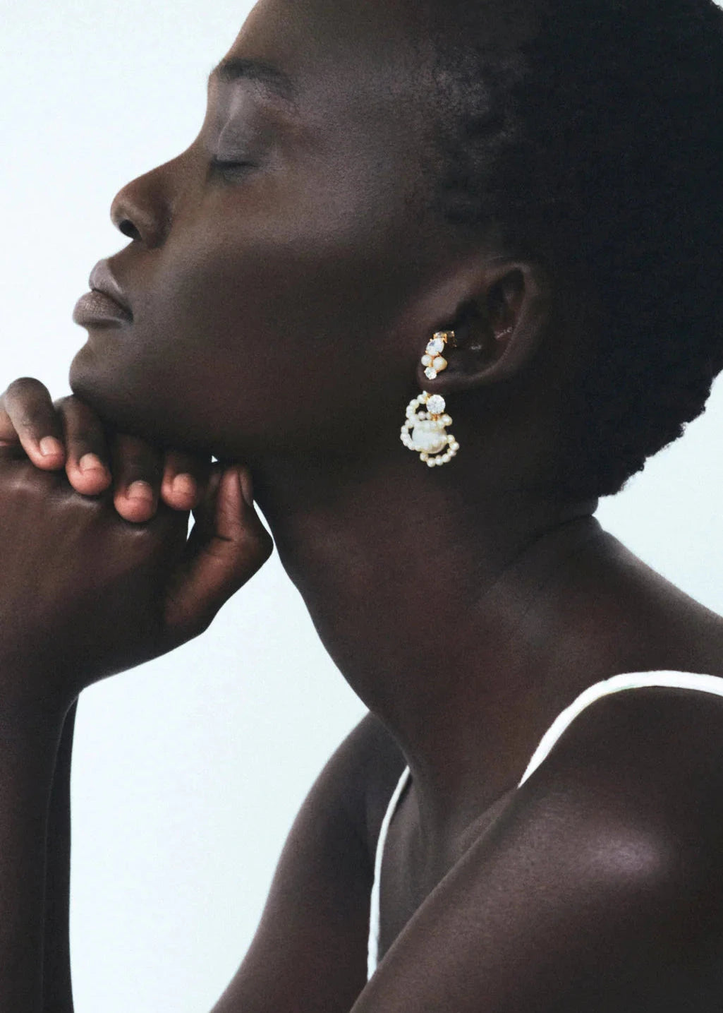 Completedworks // Outcrop Silver Earring / 18ct Gold Plated Womens Completedworks 