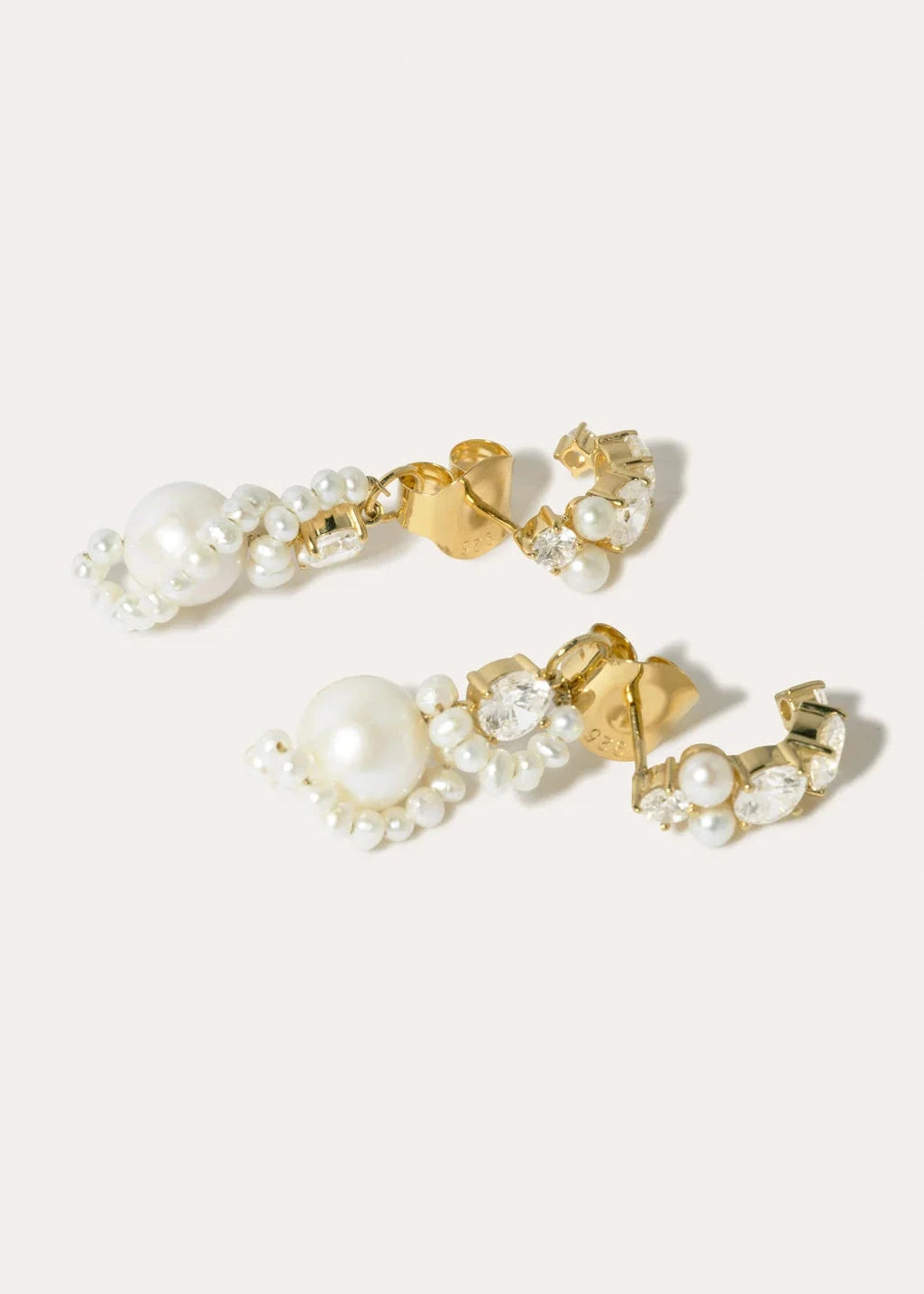 Completedworks // Outcrop Silver Earring / 18ct Gold Plated Womens Completedworks 