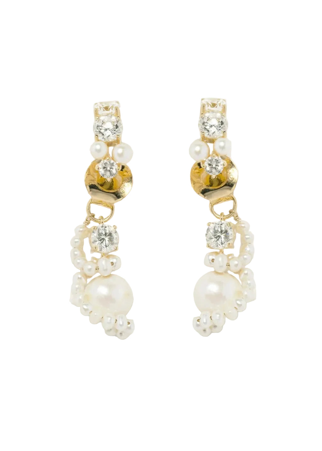 Completedworks // Outcrop Silver Earring / 18ct Gold Plated Womens Completedworks 