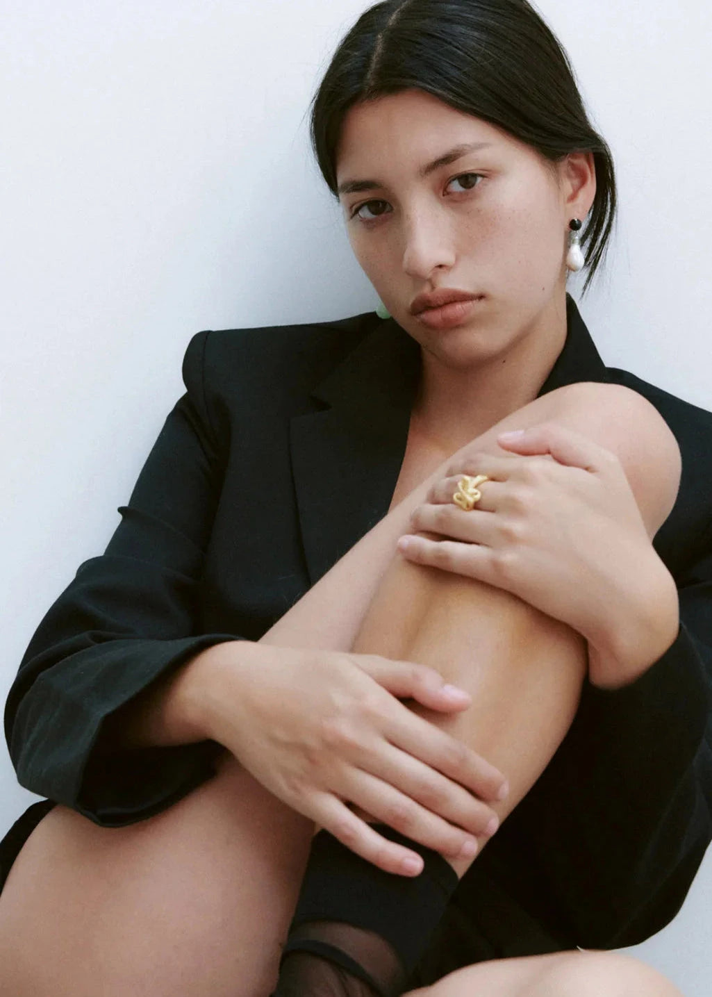 Completedworks // Peat Recycled Silver Earring / Silver Plated Womens Completedworks 