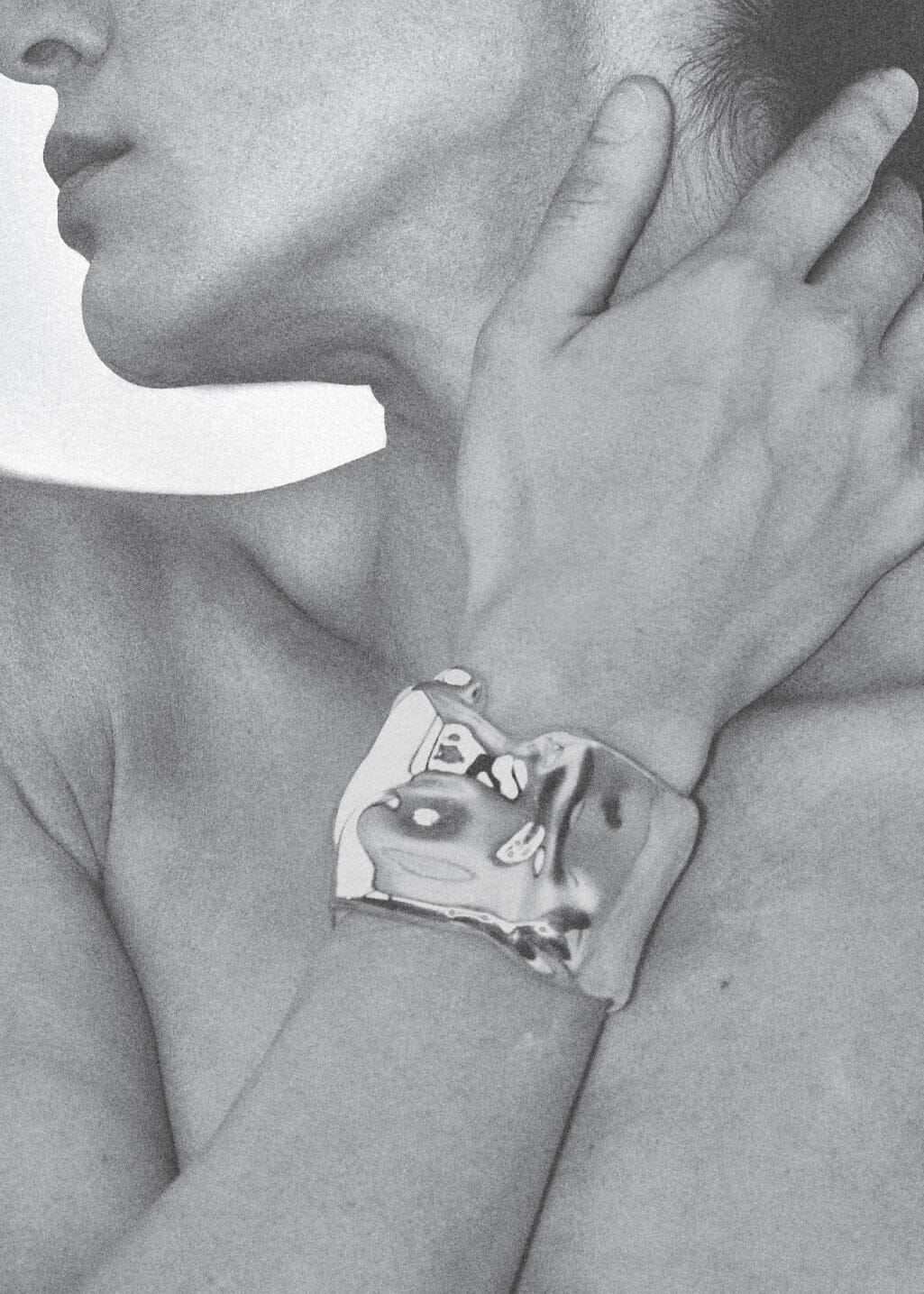Completedworks // Recycled Brass Cuff W/ Resin Stones / Silver Womens Completedworks 