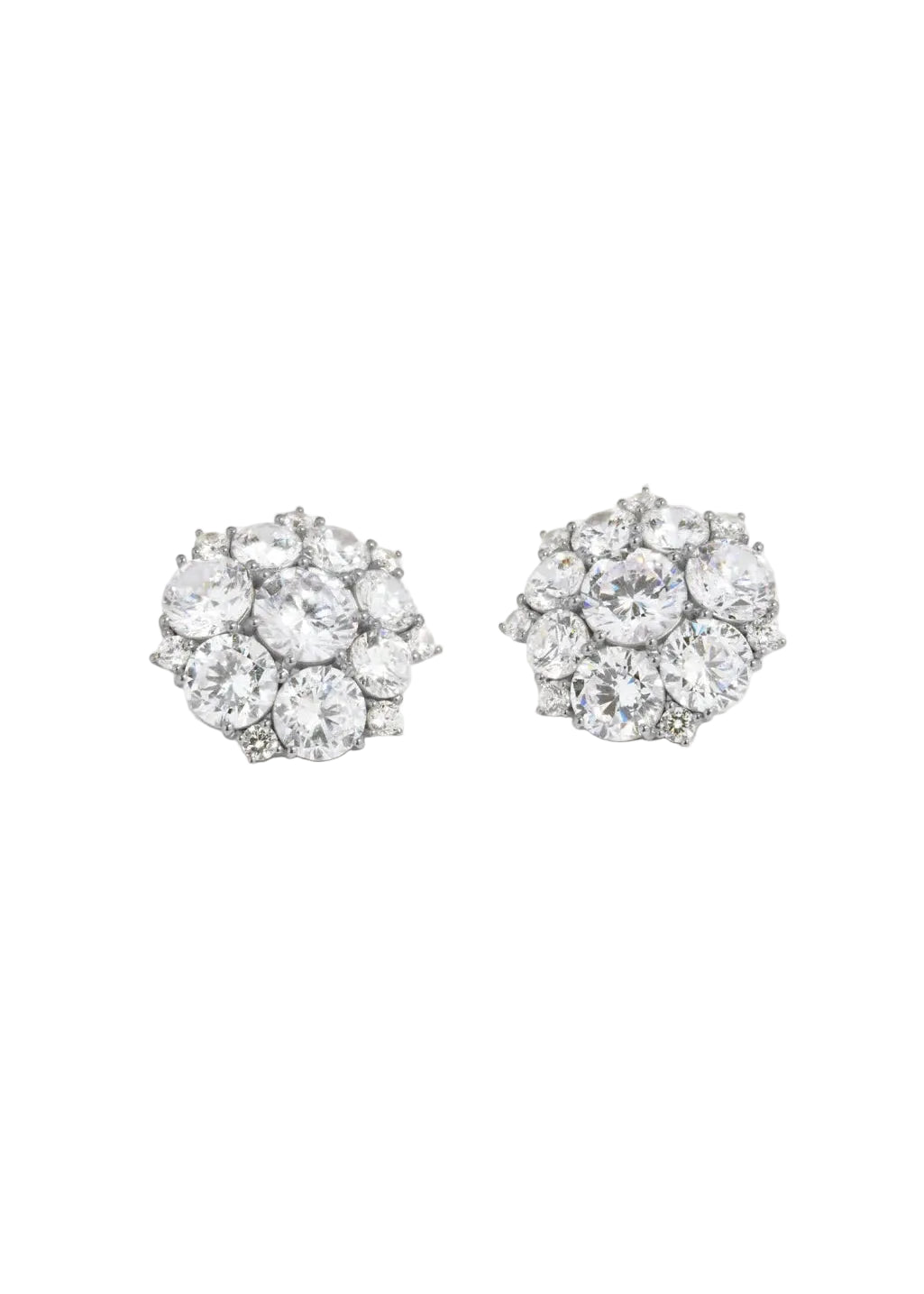 Completedworks // The Many‐Headed Hydra Zirconia and Recycled Silver Earrings / Rhodium Plated Womens Completedworks 