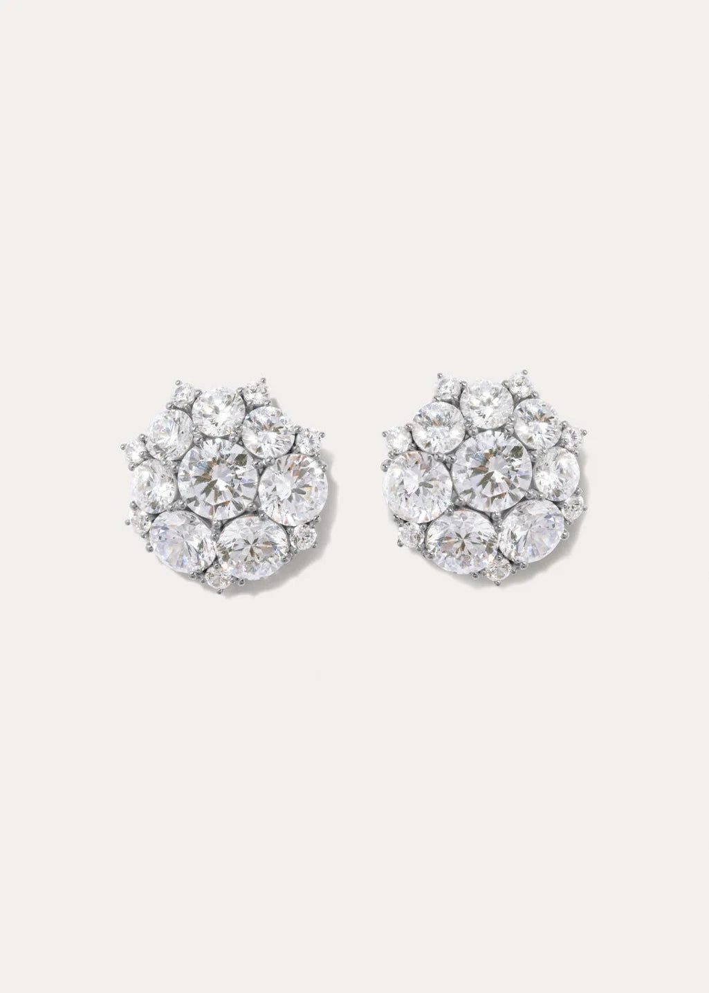 Completedworks // The Many‐Headed Hydra Zirconia and Recycled Silver Earrings / Rhodium Plated Womens Completedworks 