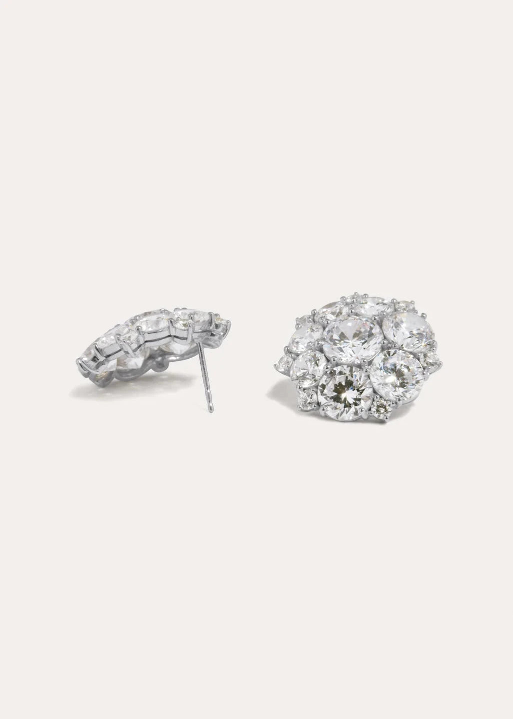 Completedworks // The Many‐Headed Hydra Zirconia and Recycled Silver Earrings / Rhodium Plated Womens Completedworks 
