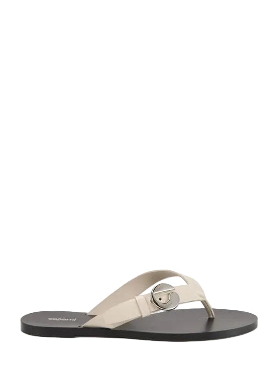Coperni // C Logo Flip Flops / Beige Womens Coperni 
