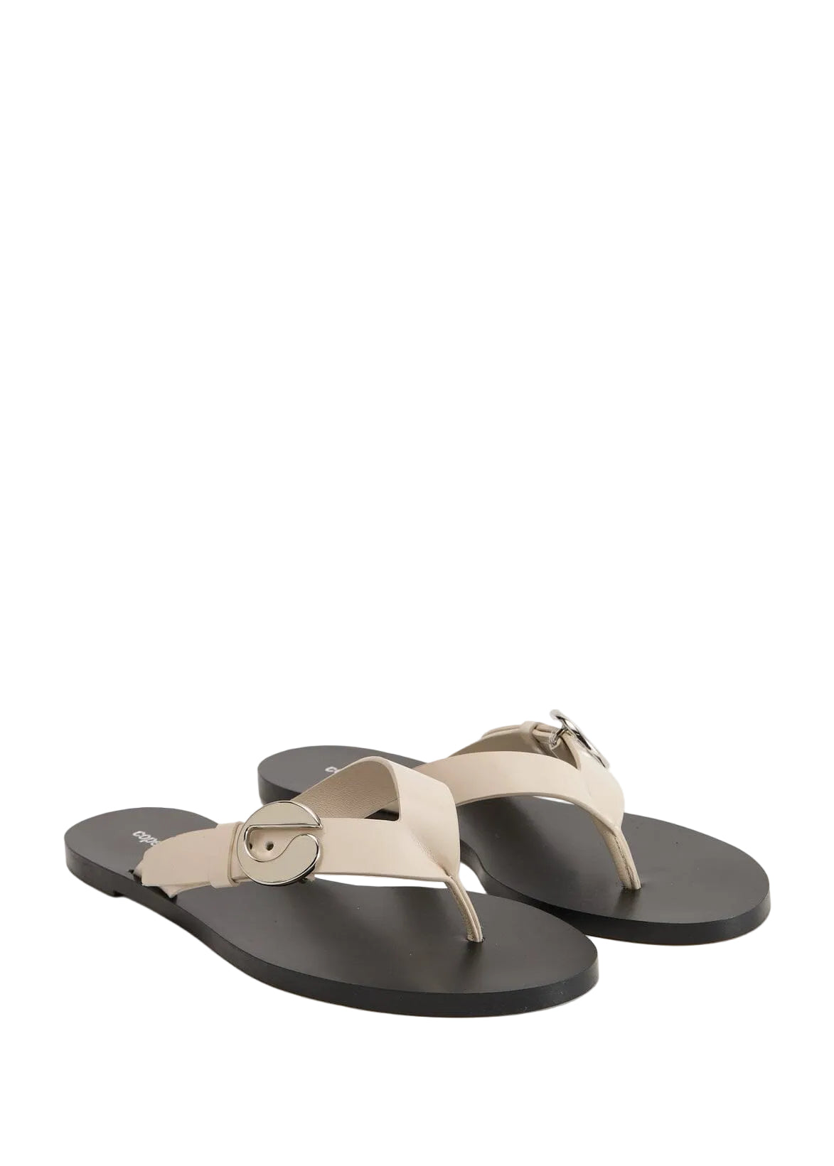 Coperni // C Logo Flip Flops / Beige Womens Coperni 