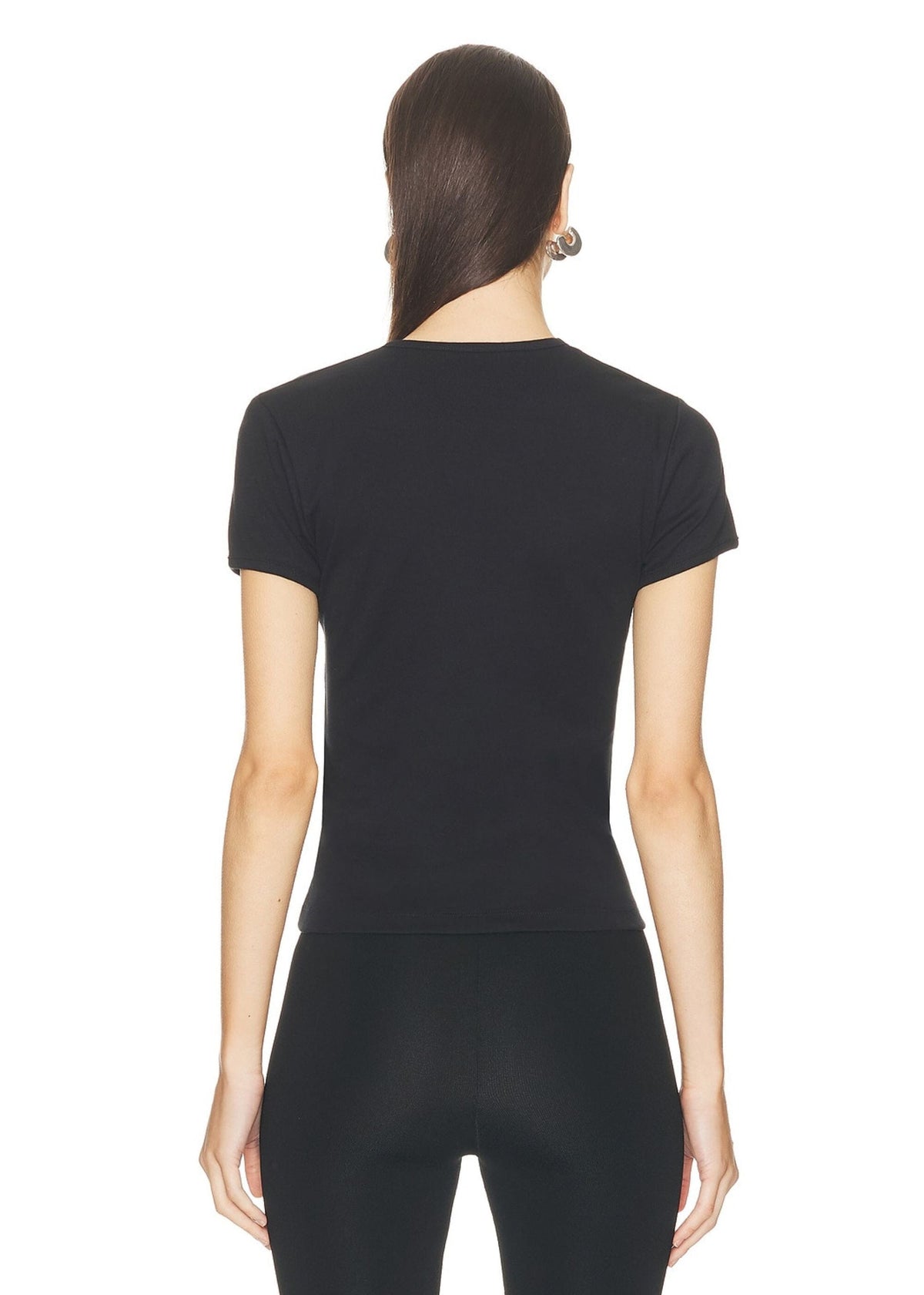 Coperni // Knitted Cut-out Baby Tee / Black Womens Coperni 