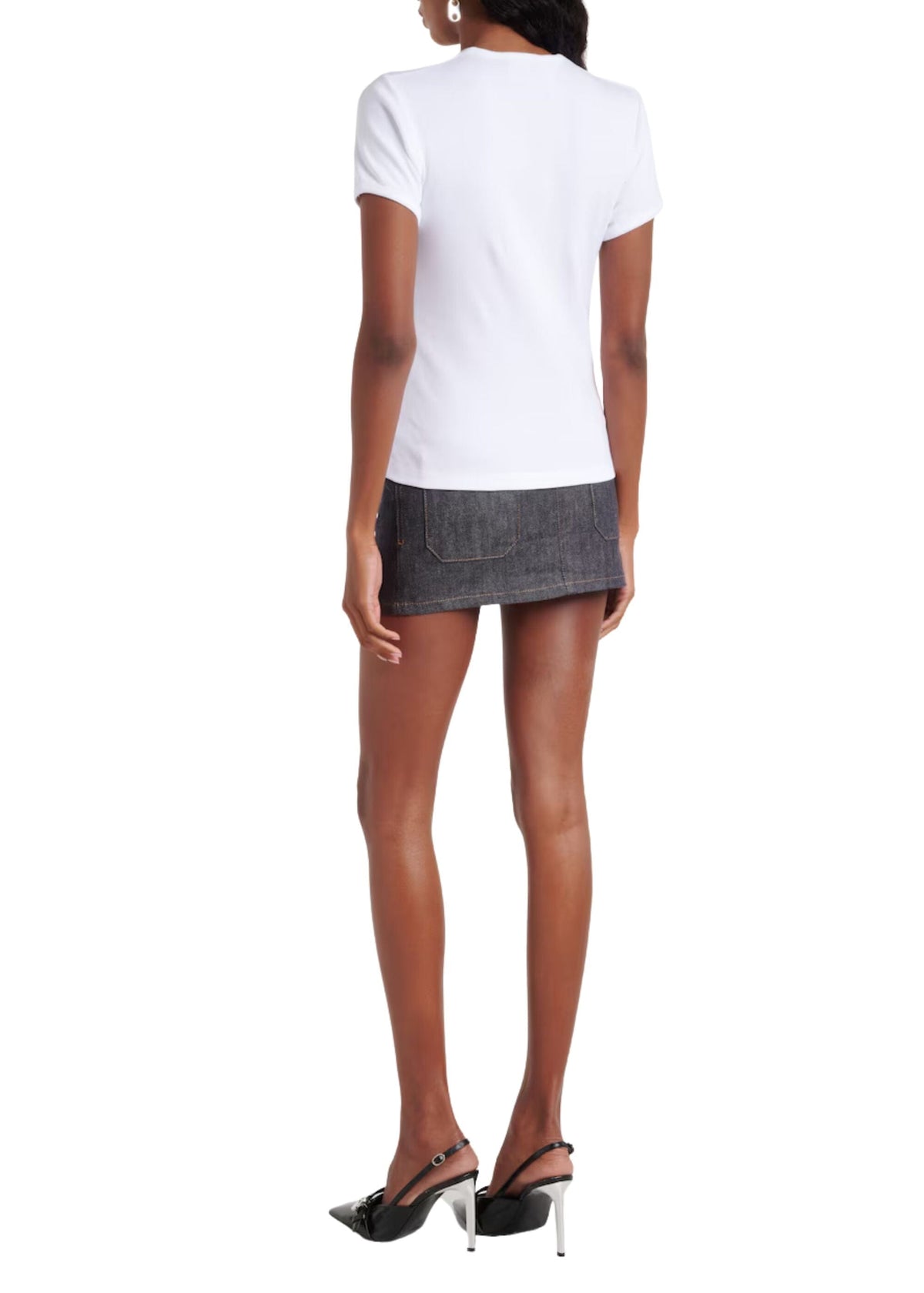 Coperni // Knitted Cut-out Baby Tee / White Women&#39;s Coperni 