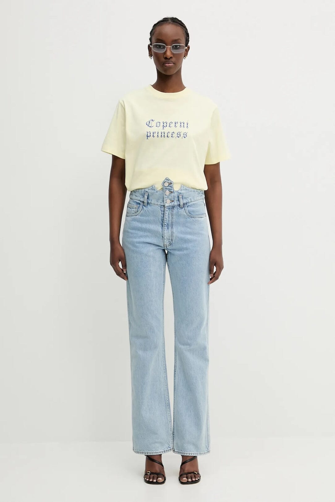 Coperni // Knitted Disney X Coperni Princess Boxy T-Shirt / Yellow Womens Coperni 