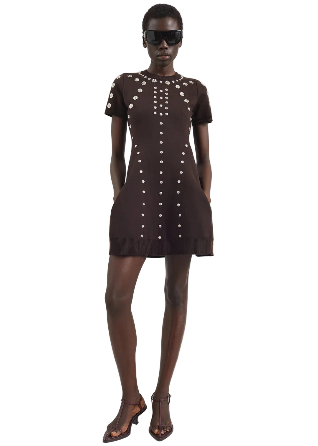 Coperni // Knitted Snap Babydoll Dress / Brown Seletti Concept Store 