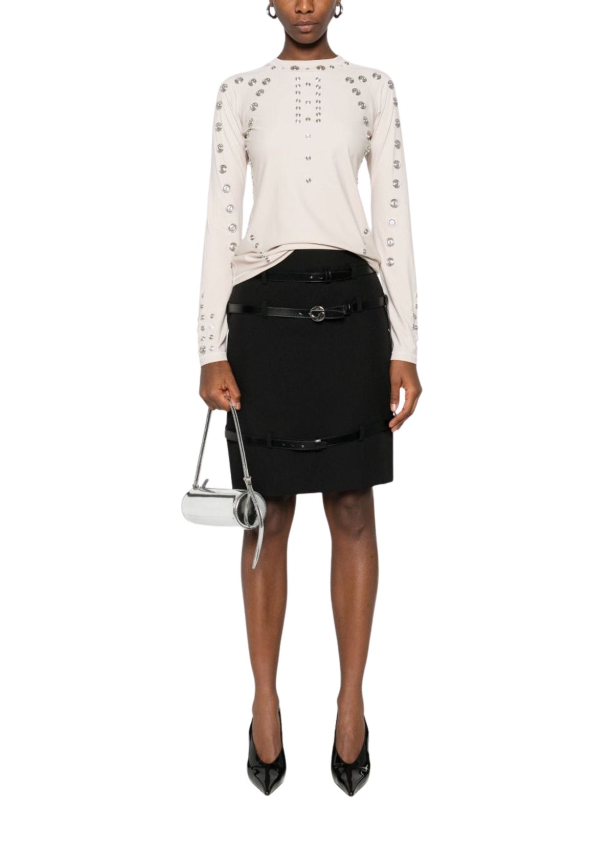 Coperni // Knitted Snap Top / Beige Women&#39;s Coperni 