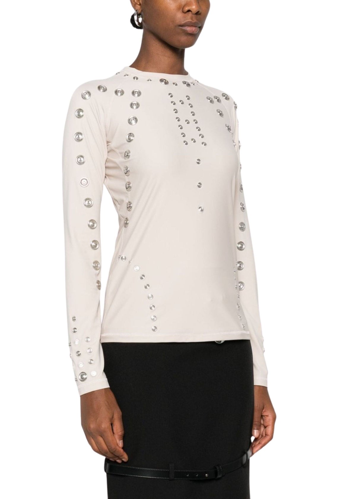 Coperni // Knitted Snap Top / Beige Women&#39;s Coperni 
