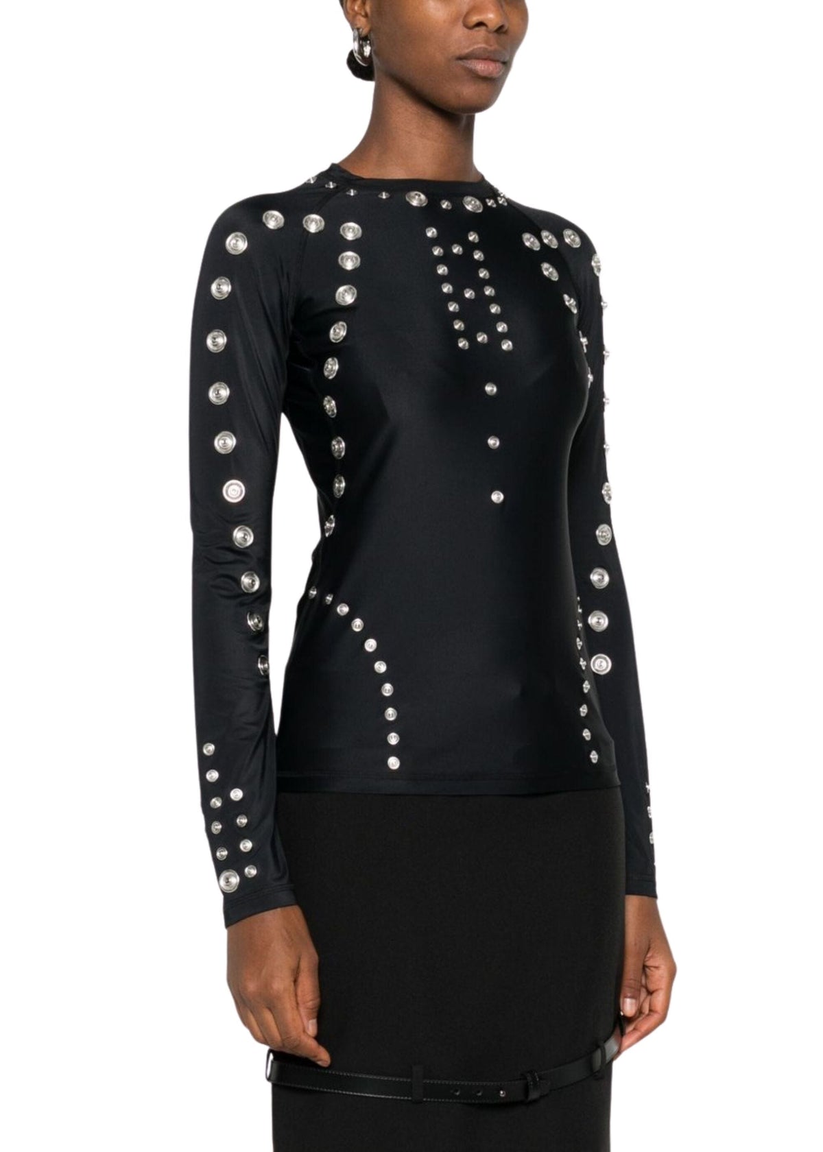Coperni // Knitted Snap Top / Black Women&#39;s Coperni 