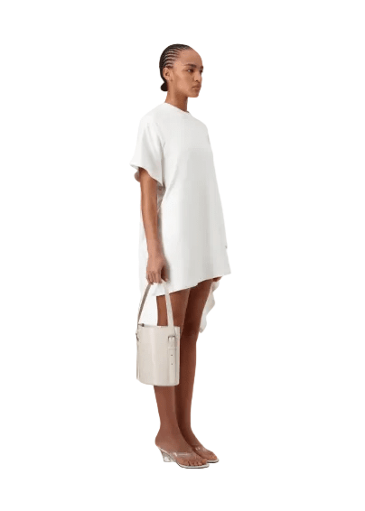 Coperni // Knitted Zero Waste Draped Mini Dress / White Womens Coperni 