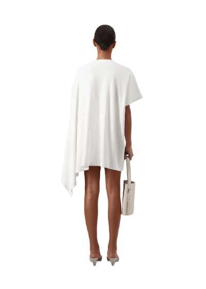 Coperni // Knitted Zero Waste Draped Mini Dress / White Womens Coperni 