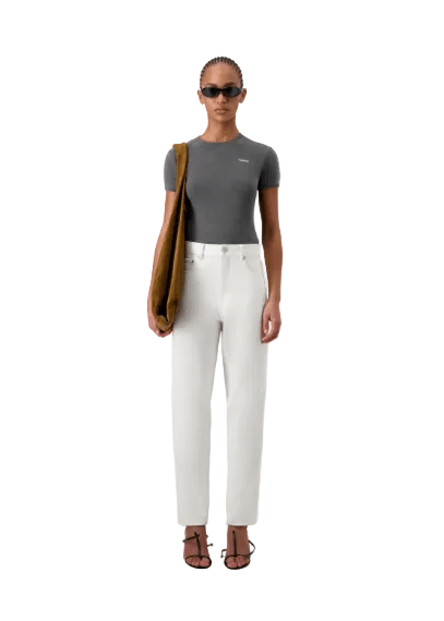 Coperni // Woven Tapered Denim Pants / White Womens Coperni 