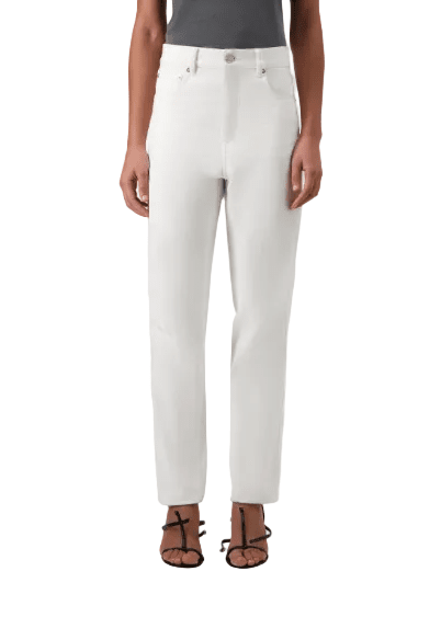 Coperni // Woven Tapered Denim Pants / White Womens Coperni 