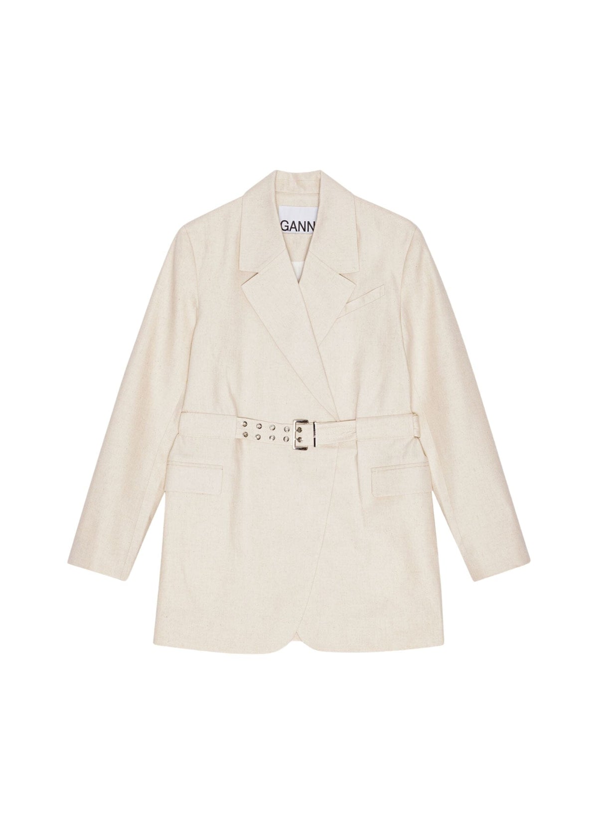 Cotton Melange Tailoring Blazer / Angora Womens GANNI 