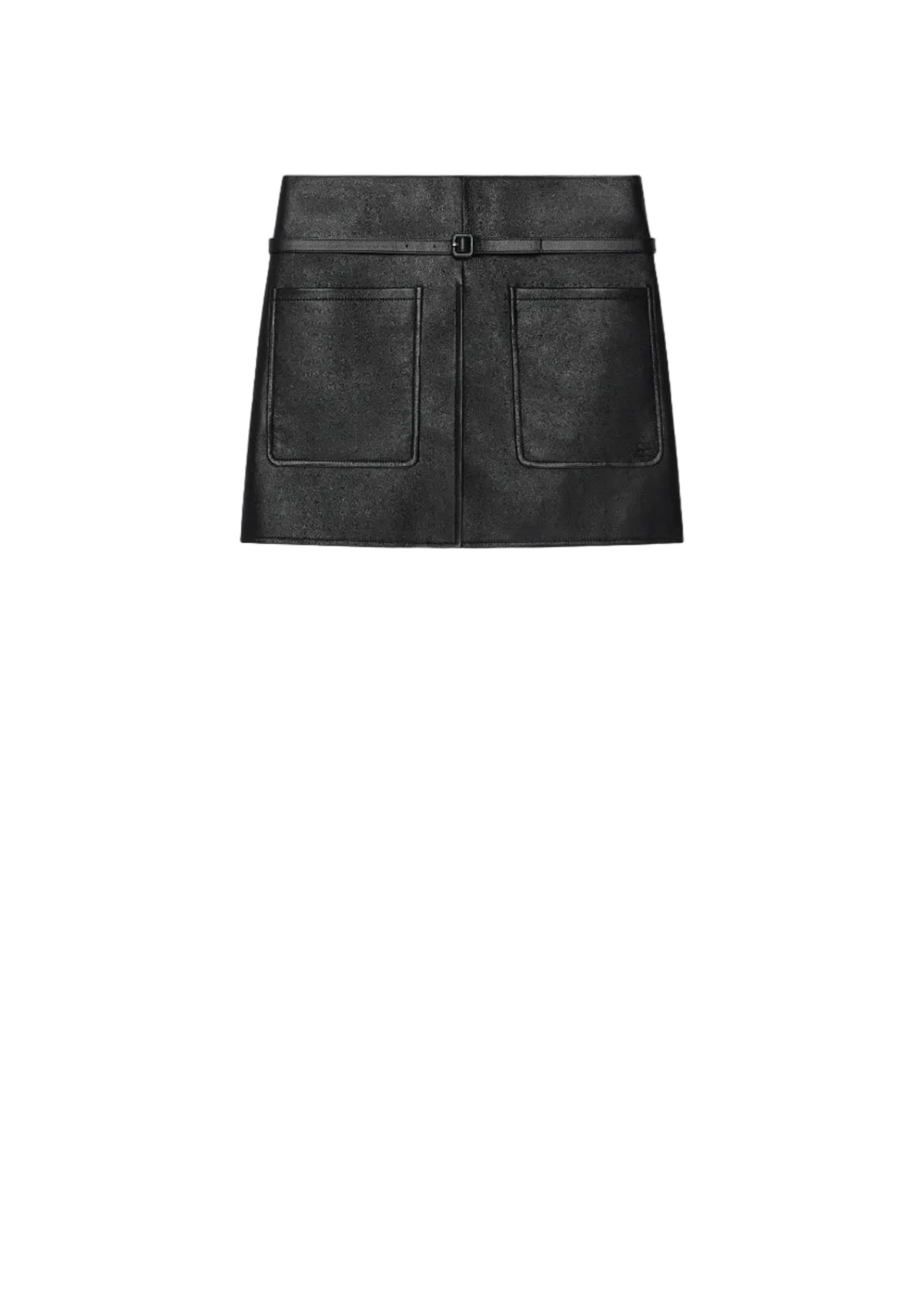 Courreges // 2-Pocket Leather Mini Skirt / Black Womens Courreges 