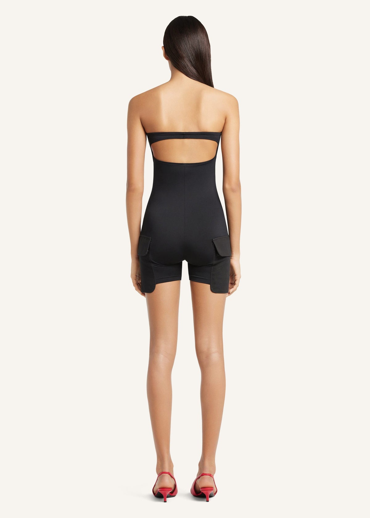Courreges // 2-Pocket Tech Jersey Allover / Black Womens Courreges 