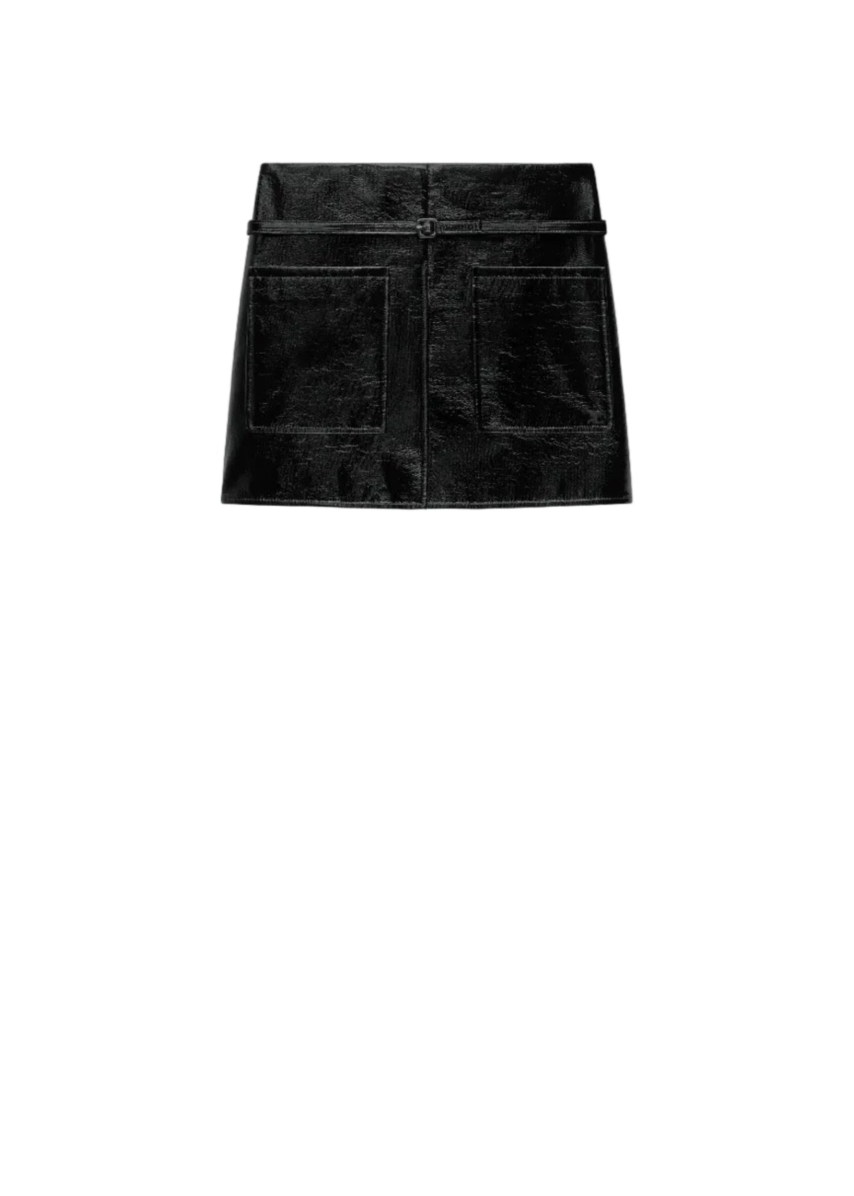 Courreges // 2-Pocket Vinyl Skirt / Black Womens Courreges 