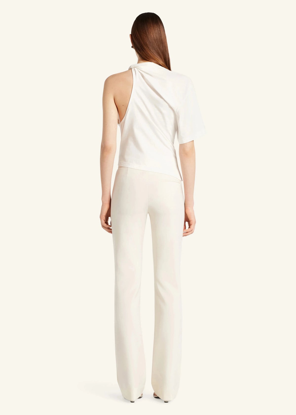 Courreges // Asymmetrical Twist T-Shirt / Heritage White Womens Courreges 