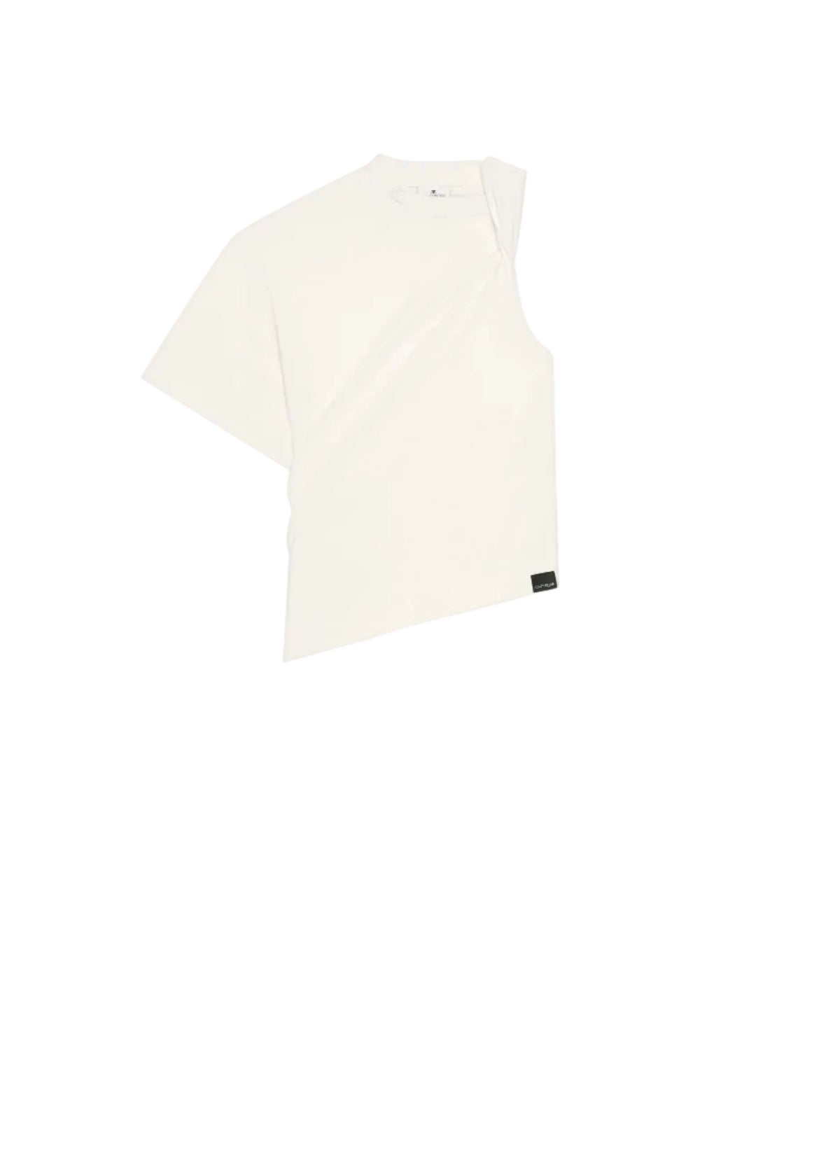 Courreges // Asymmetrical Twist T-Shirt / Heritage White Womens Courreges 