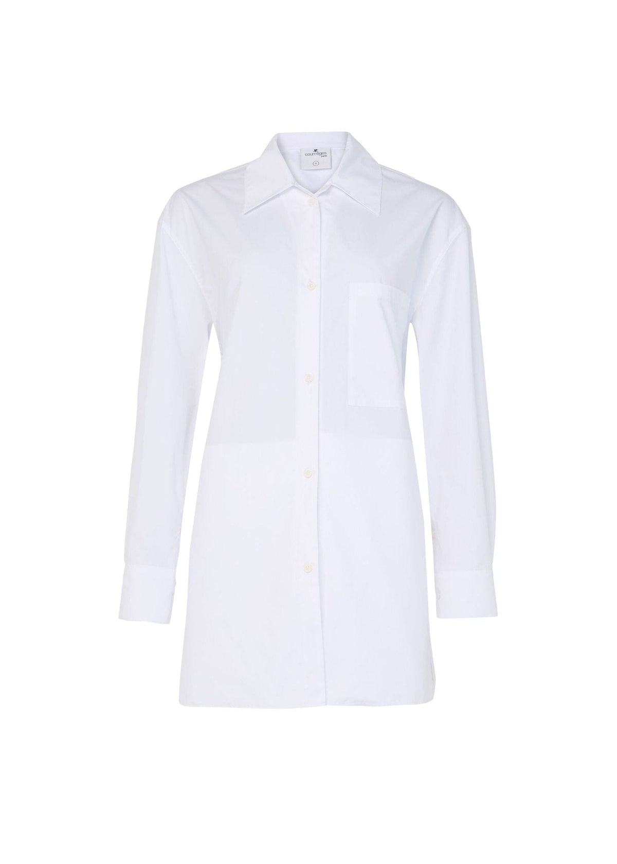 Courreges // Belted Shirting Dress / White Womens Courreges 